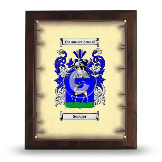 Servier Coat of Arms Plaque