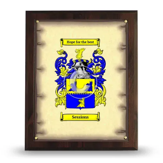 Sessions Coat of Arms Plaque