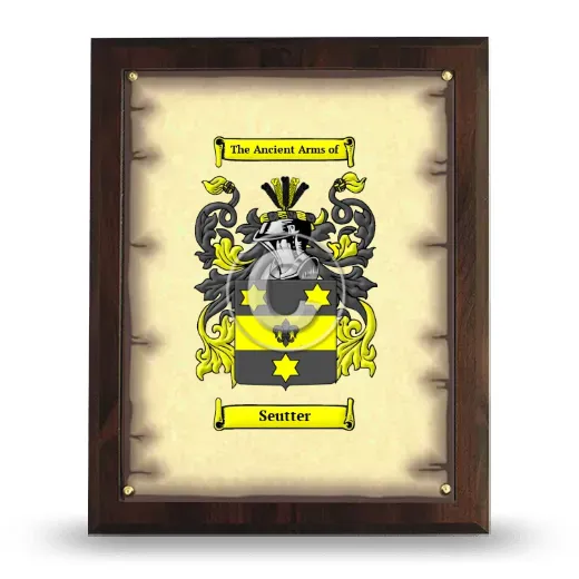 Seutter Coat of Arms Plaque