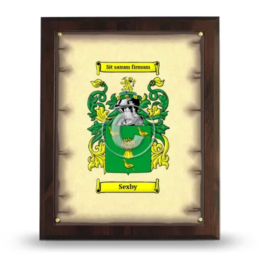Sexby Coat of Arms Plaque