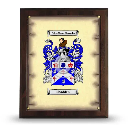 Shadden Coat of Arms Plaque