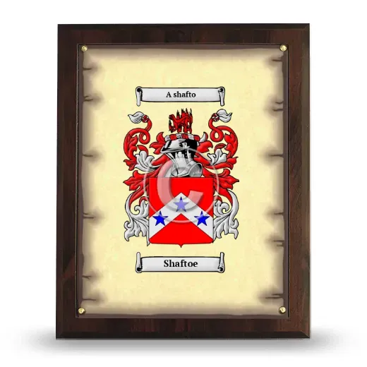 Shaftoe Coat of Arms Plaque