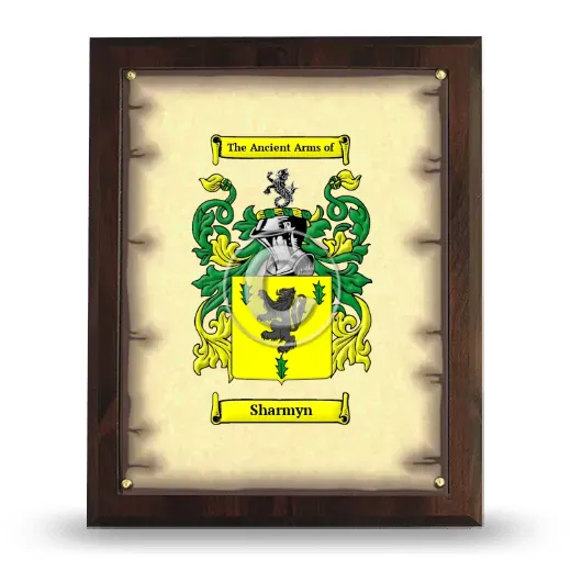 Sharmyn Coat of Arms Plaque