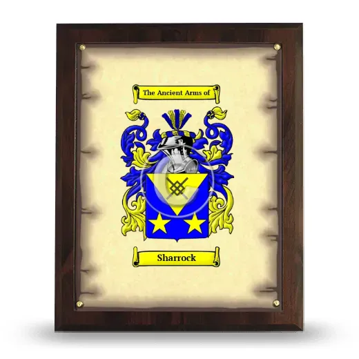 Sharrock Coat of Arms Plaque