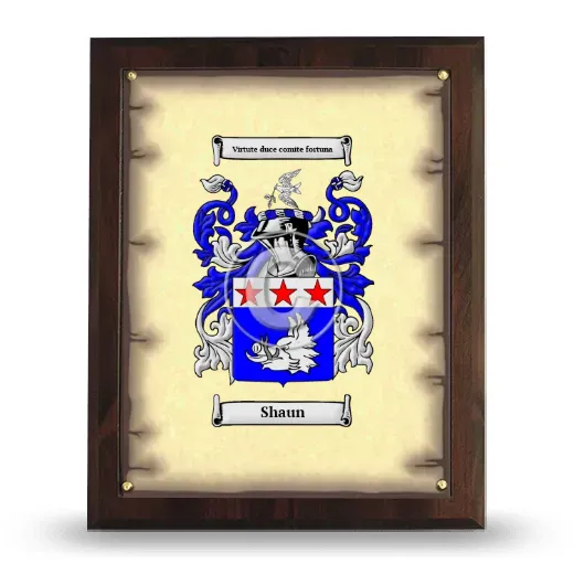 Shaun Coat of Arms Plaque