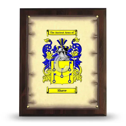 Shave Coat of Arms Plaque
