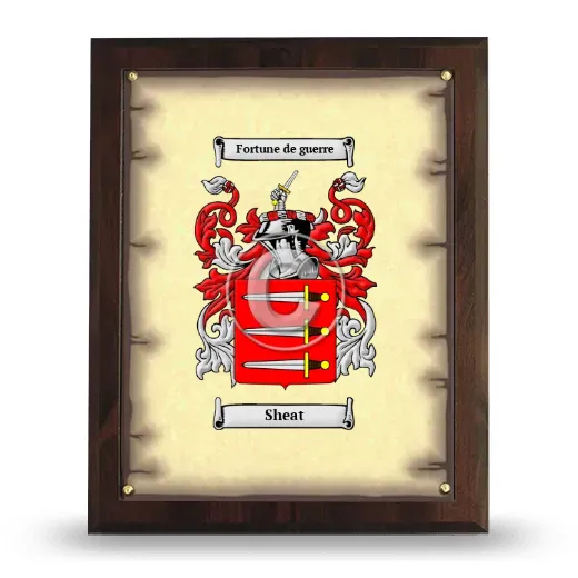 Sheat Coat of Arms Plaque