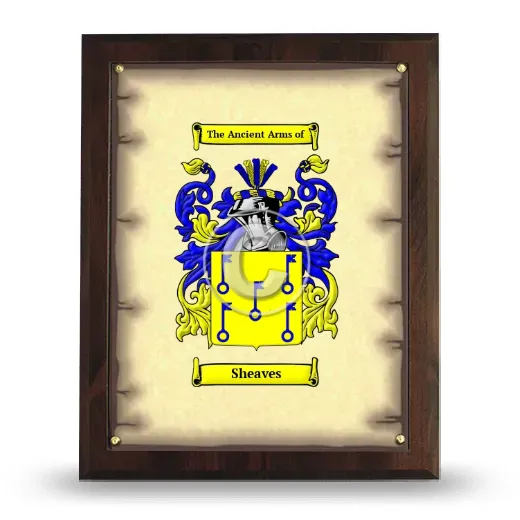 Sheaves Coat of Arms Plaque