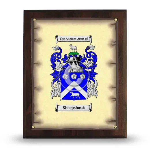 Sheepshank Coat of Arms Plaque