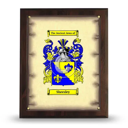 Sheesley Coat of Arms Plaque