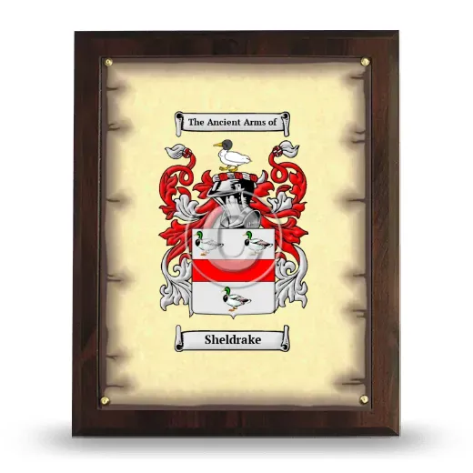Sheldrake Coat of Arms Plaque