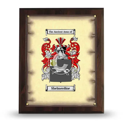 Shelmerdine Coat of Arms Plaque