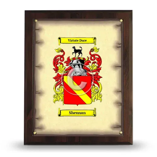 Shennan Coat of Arms Plaque