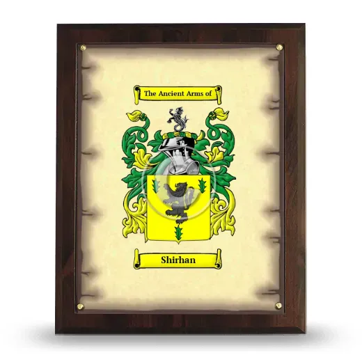 Shirhan Coat of Arms Plaque