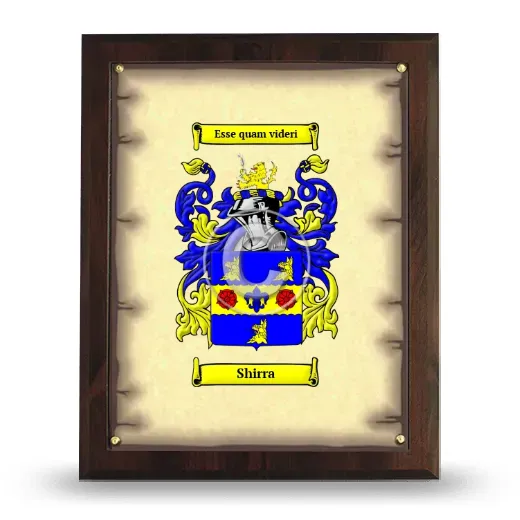Shirra Coat of Arms Plaque