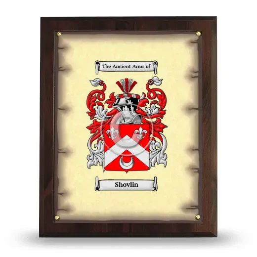 Shovlin Coat of Arms Plaque