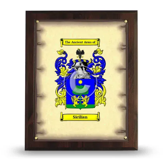 Sicilian Coat of Arms Plaque