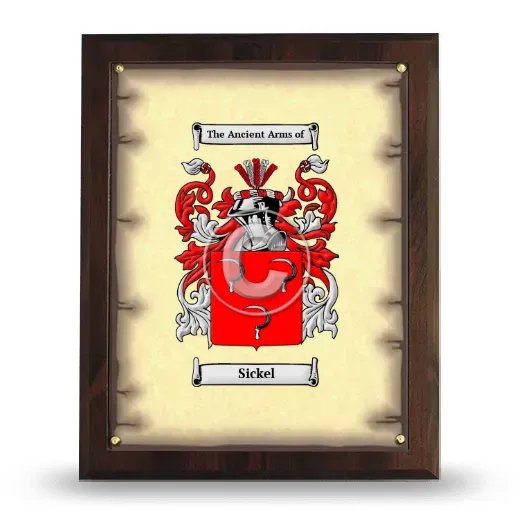 Sickel Coat of Arms Plaque