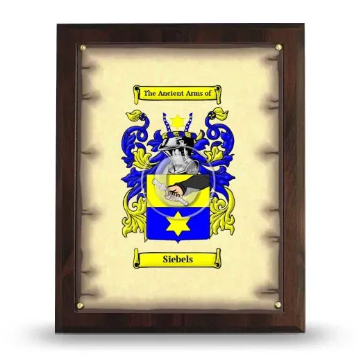 Siebels Coat of Arms Plaque