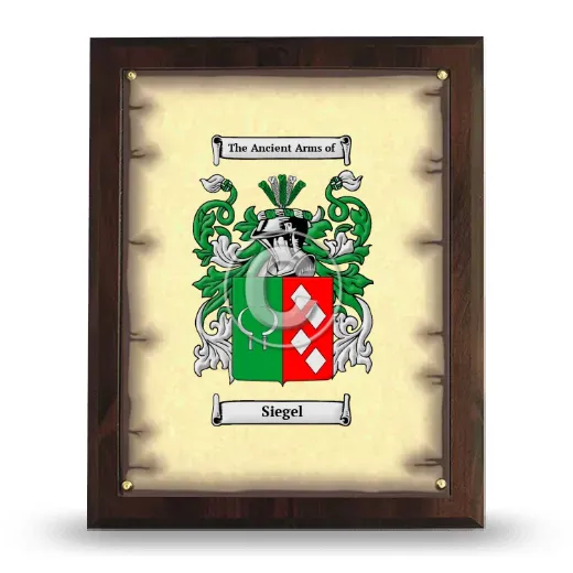 Siegel Coat of Arms Plaque