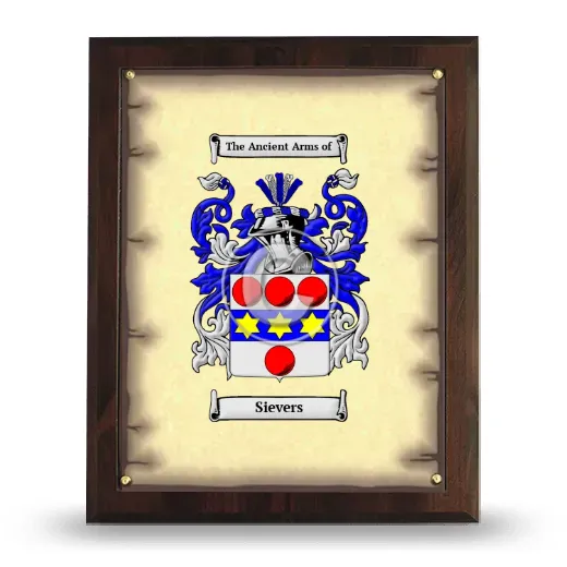 Sievers Coat of Arms Plaque