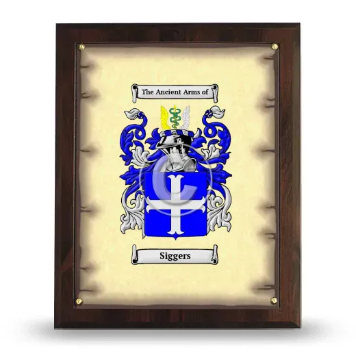 Siggers Coat of Arms Plaque