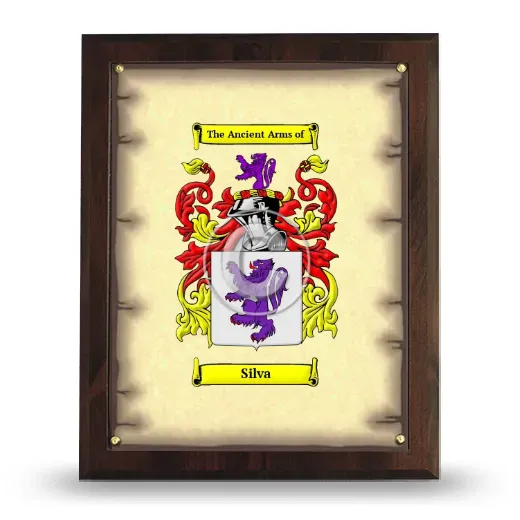 Silva Coat of Arms Plaque