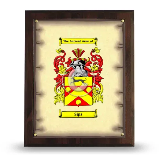 Sips Coat of Arms Plaque