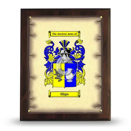 Slyps Coat of Arms Plaque