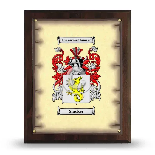 Smoker Coat of Arms Plaque