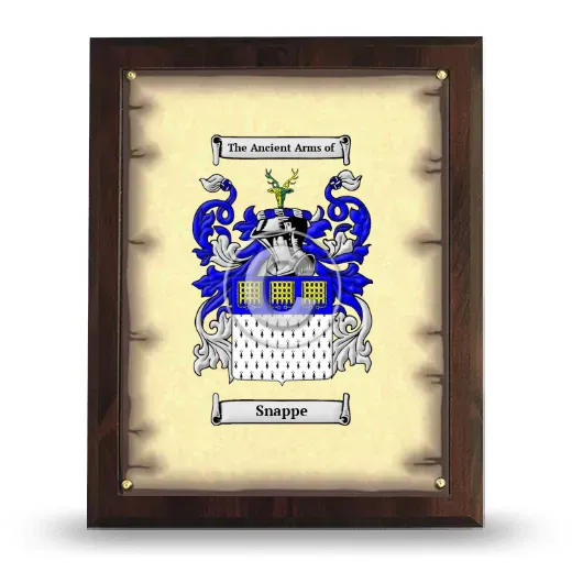 Snappe Coat of Arms Plaque