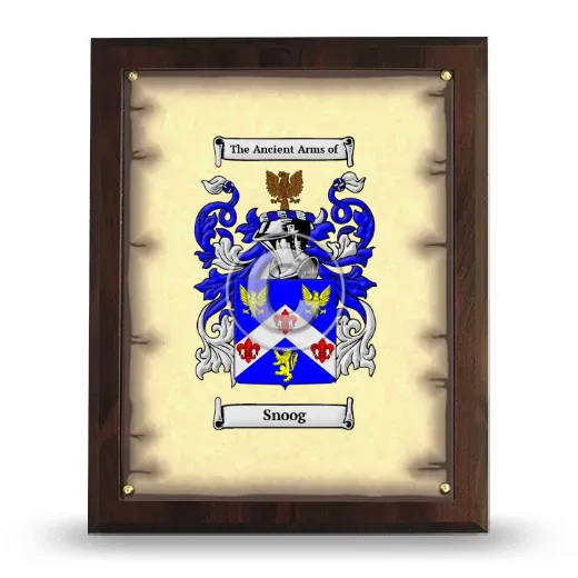 Snoog Coat of Arms Plaque