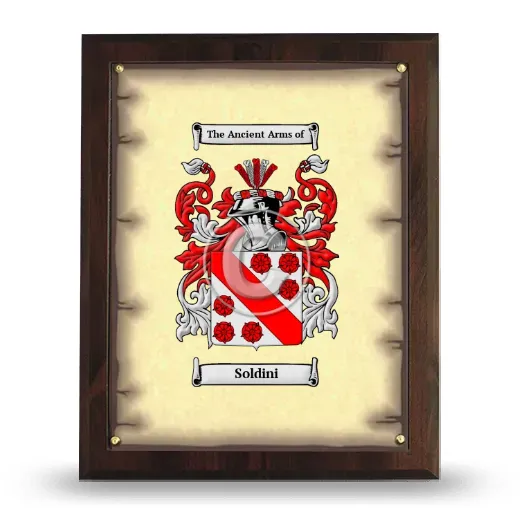 Soldini Coat of Arms Plaque
