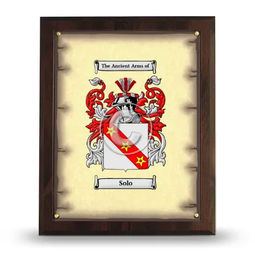 Solo Coat of Arms Plaque