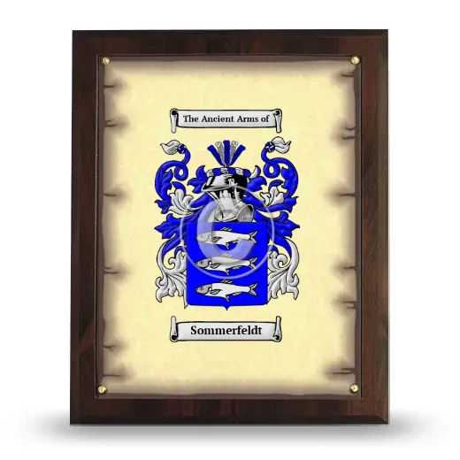 Sommerfeldt Coat of Arms Plaque