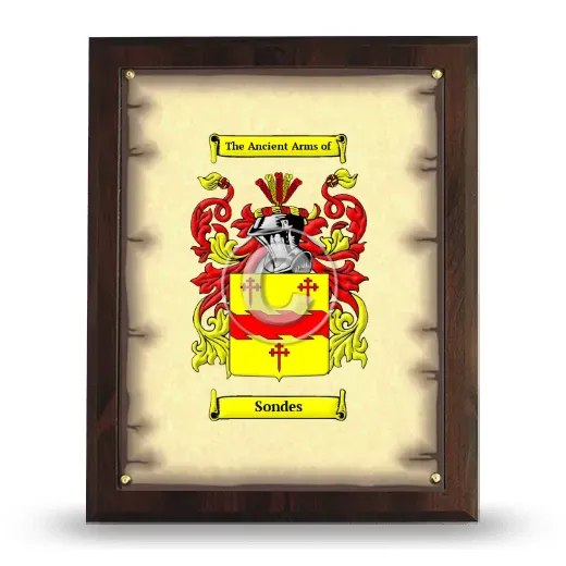 Sondes Coat of Arms Plaque