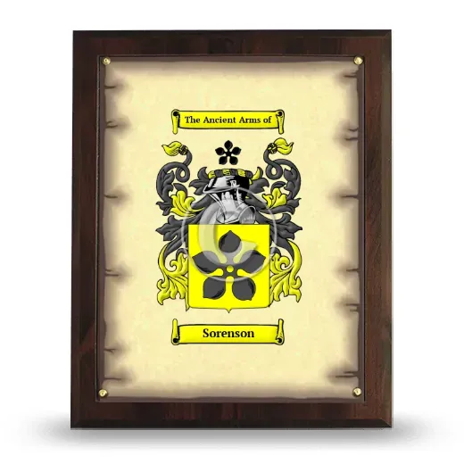 Sorenson Coat of Arms Plaque