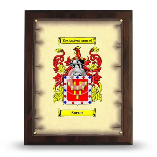 Sorter Coat of Arms Plaque