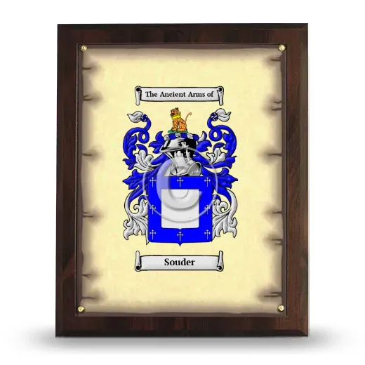 Souder Coat of Arms Plaque