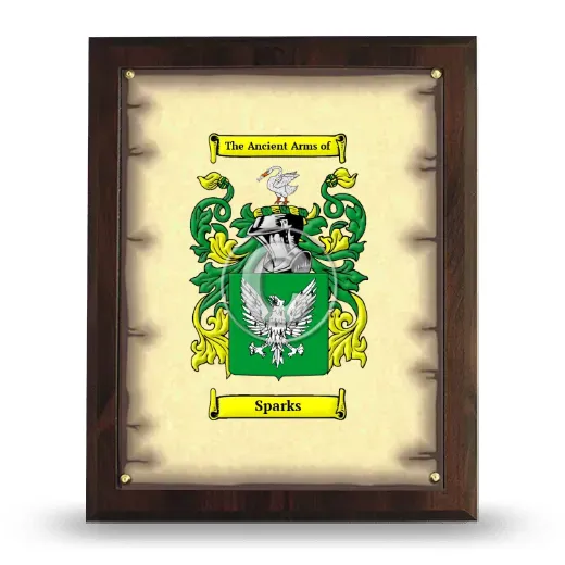 Sparks Coat of Arms Plaque