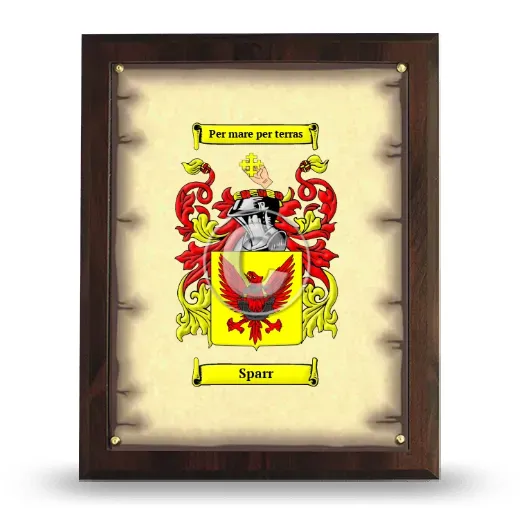 Sparr Coat of Arms Plaque