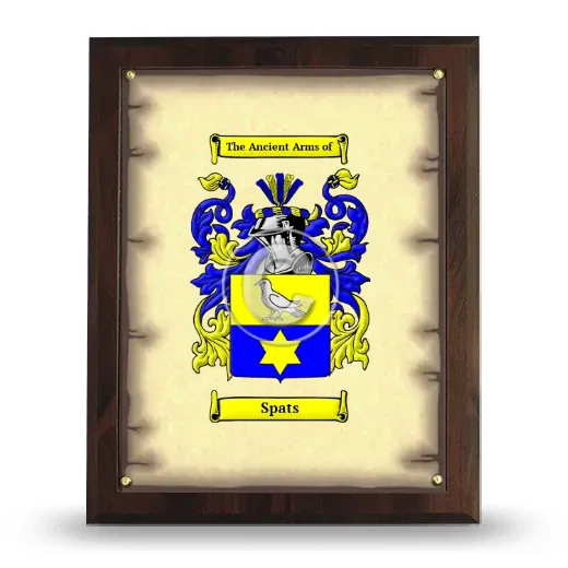 Spats Coat of Arms Plaque