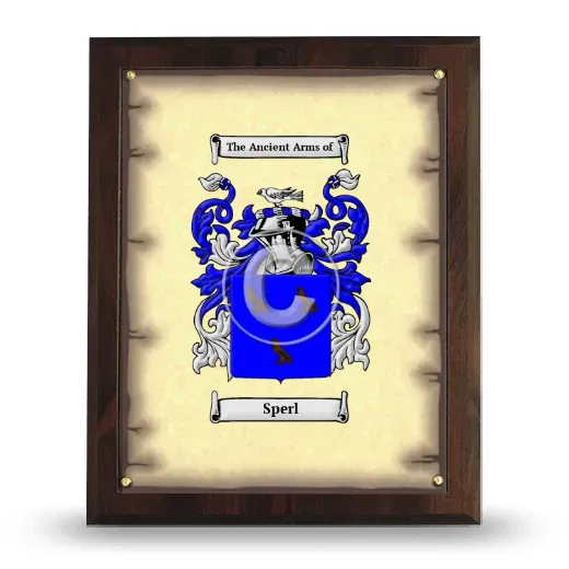 Sperl Coat of Arms Plaque