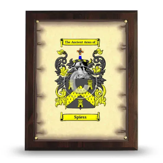 Spiess Coat of Arms Plaque