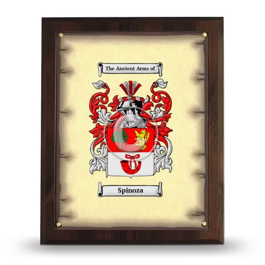 Spinoza Coat of Arms Plaque