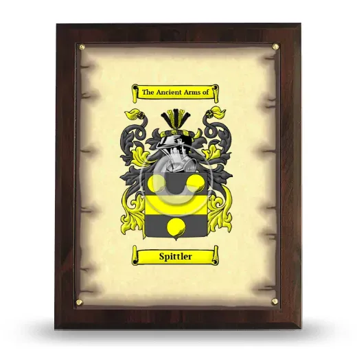 Spittler Coat of Arms Plaque