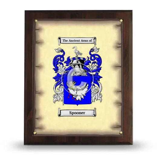 Spooner Coat of Arms Plaque