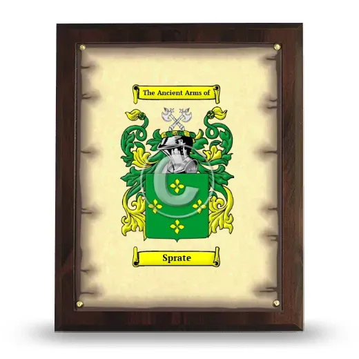 Sprate Coat of Arms Plaque