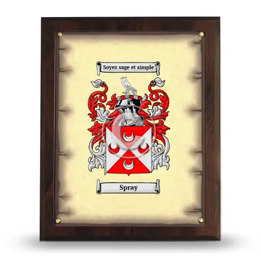 Spray Coat of Arms Plaque