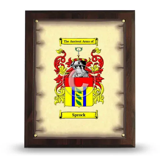 Sprock Coat of Arms Plaque